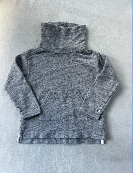 REDUCED #154 2T Girls Crewcuts gray cowlneck sweatshirt, VGUC