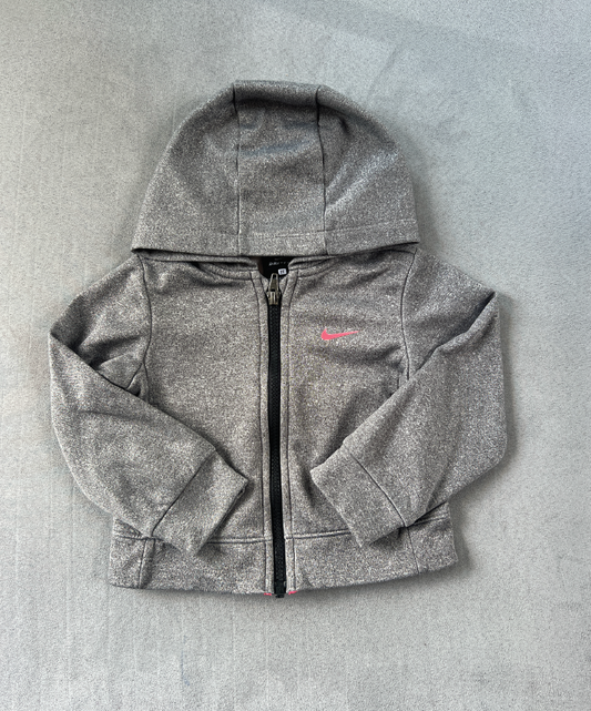 REDUCED #154 2T Girls Nike gray zip-up, EUC