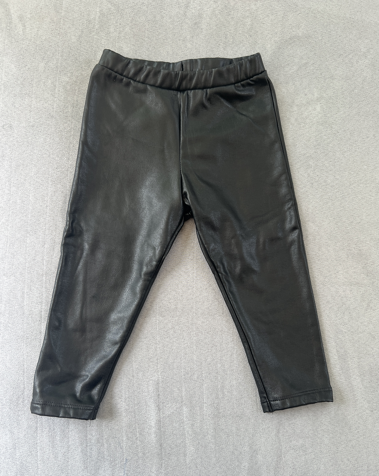 #154 12-18mo Girls Zara faux leather leggins, VGUC