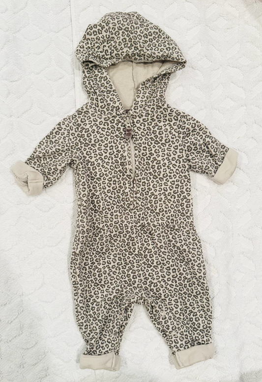 Seller #51: Carter's Girls Grey Cheetah Jumpsuit 3 mo