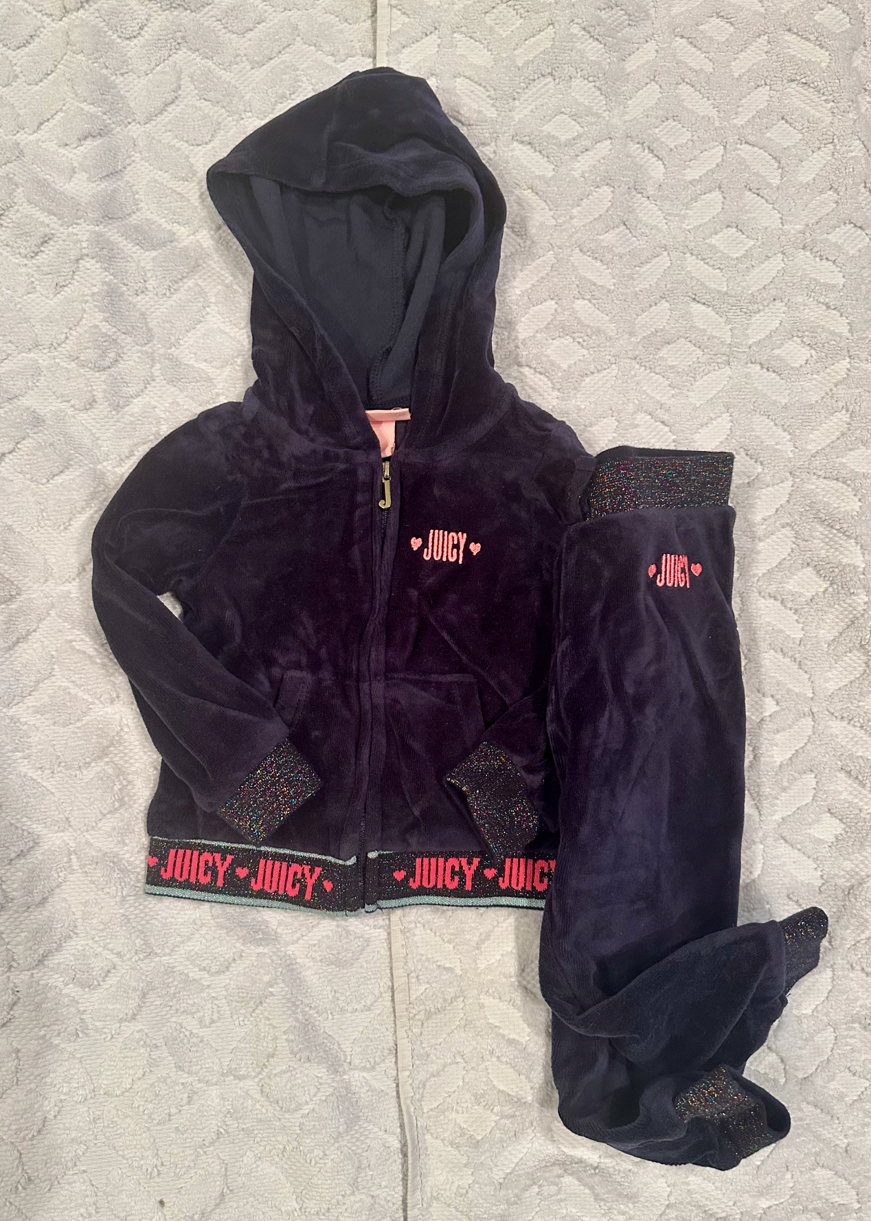 Seller #51: Juice Couture Velour Jumpsuit Set Size 2T