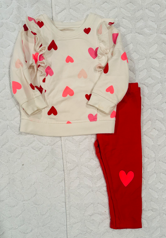 Seller #51: Cat & Jack Girl's Valentine's Set Size 18 M