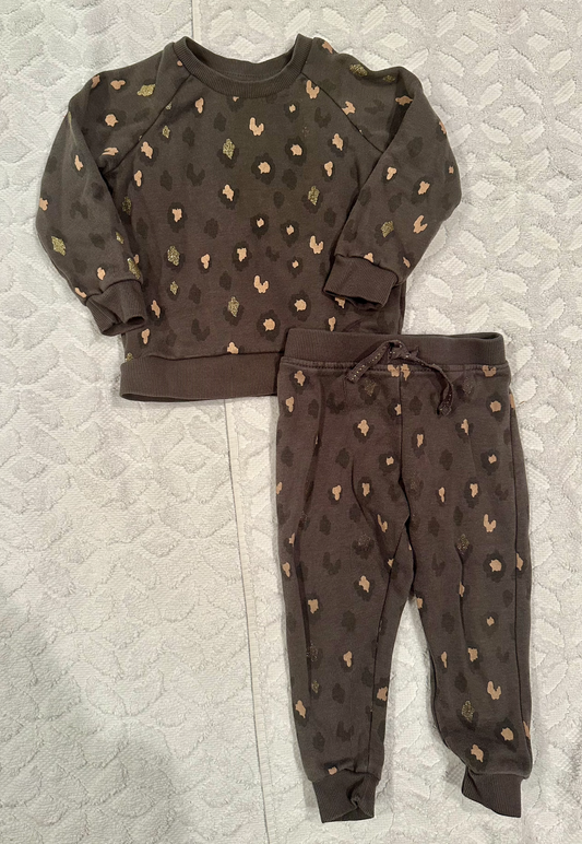 Seller #51: Primark Girls Grey Cheetah Set Size 12-18 month