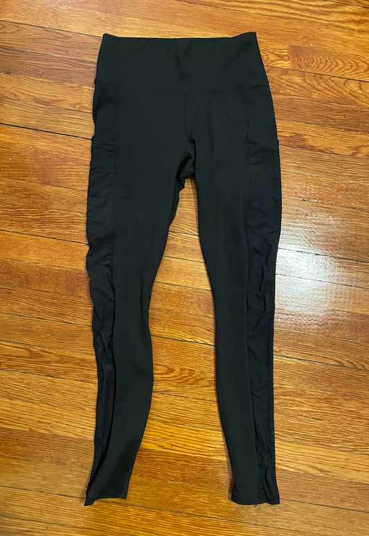 Fabletics PowerHold leggings - mesh sides - with pockets - black, size small - EUC