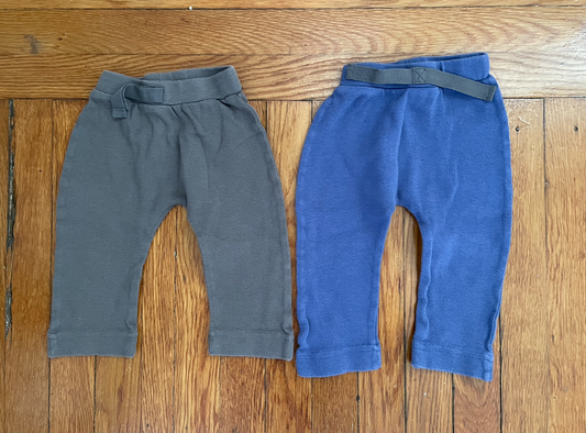 #22B Boys blue and gray sweatpants bundle - size 3-6 months