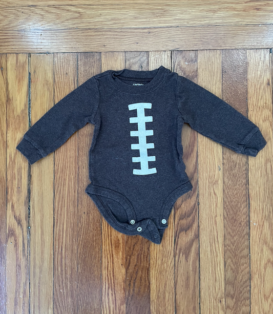 #22B Carters football onesie - EUC - size 3-6 months