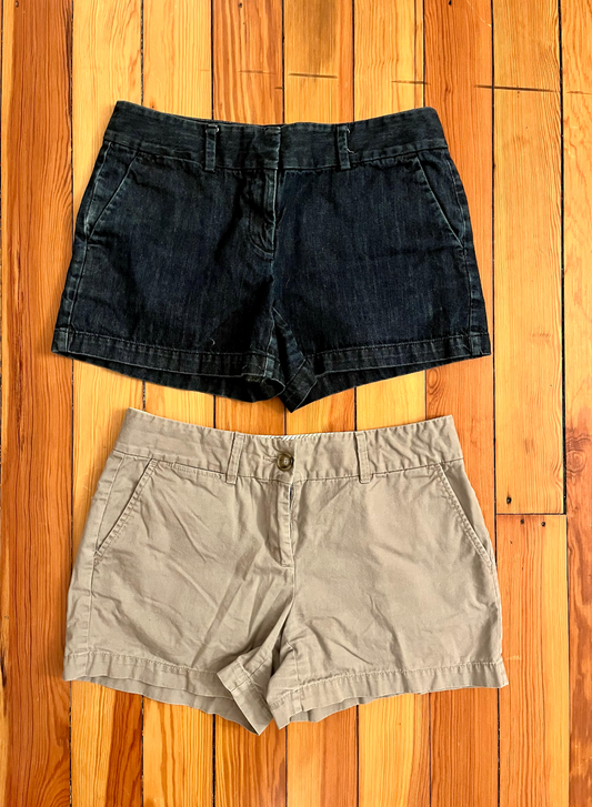 LOFT Shorts Bundle - Size 2 - Khaki and Denim - EUC