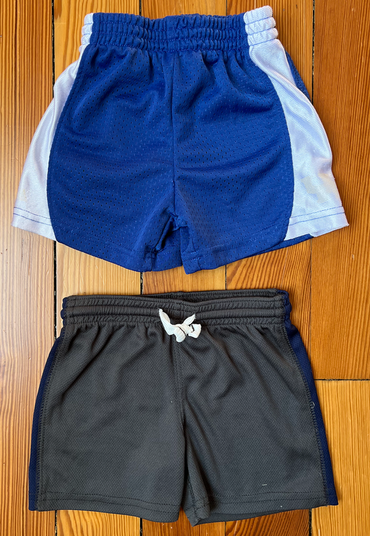Athletic Shorts Bundle - Size 12 months - 1 Pair of Majestic, 1 Pair of Carters - GUC