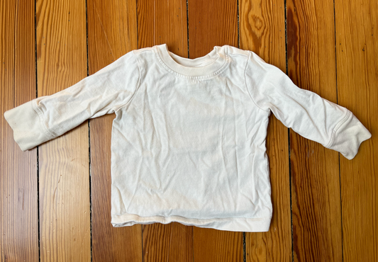Hanna Andersson Cream Long-Sleeve Shirt - 6-12 months - EUC
