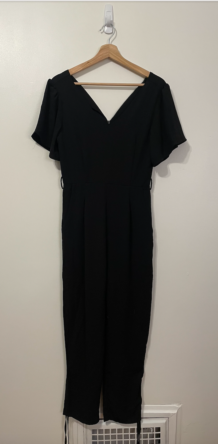 New with tags - short sleeve black jumpsuit - boutique brand, Gilli, Wren and Ivory - Women's size small