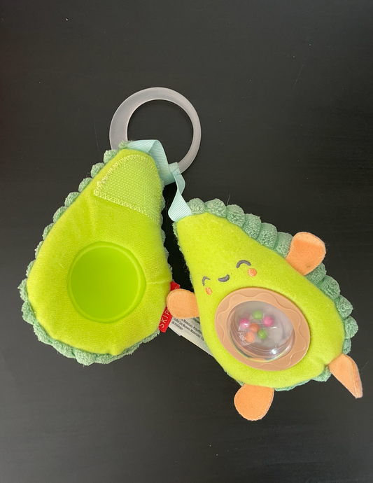Skip Hop Avocado rattle toy - carseat toy - stroller toy - EUC
