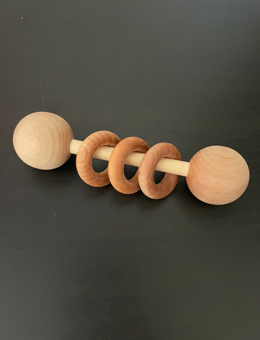 Wooden teether rattle - never used