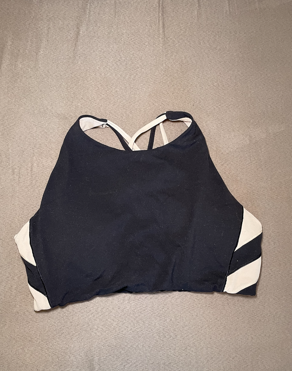 #22B Black and tan Athleta brand sports bra - size XL