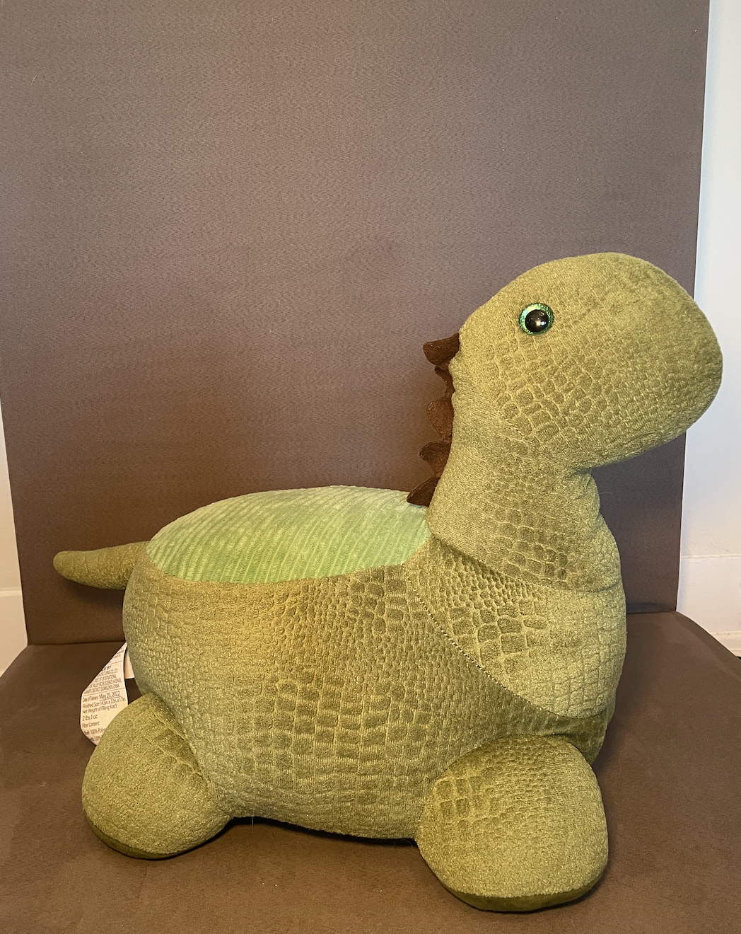 #22B REDUCED Large stuffed dinosaur - child can sit on it