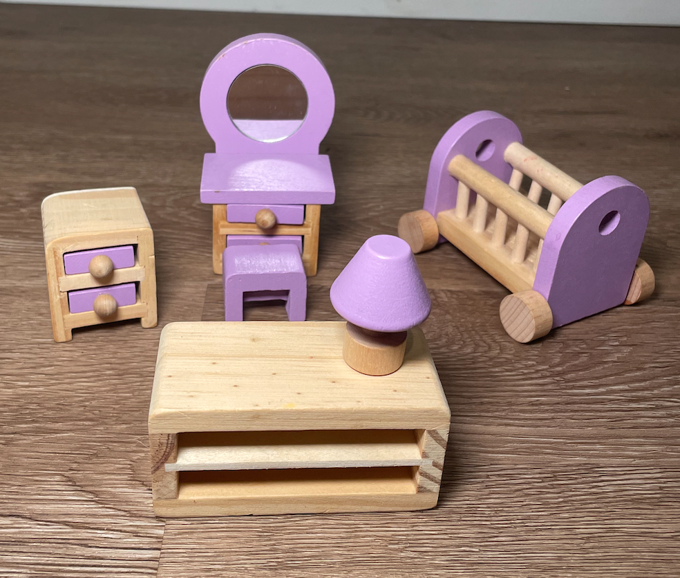 Dollhouse wooden furniture - bundle of 5 sets - PPU 45207