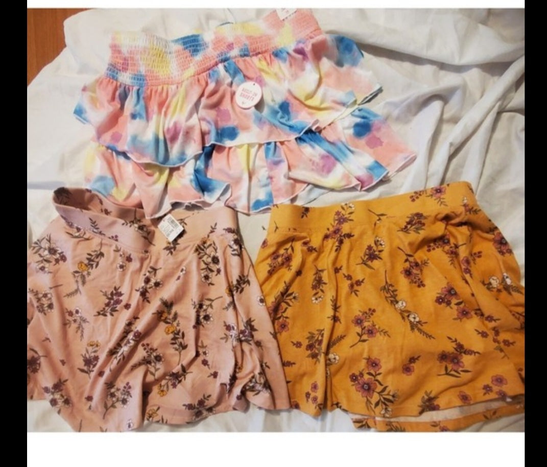 Girls lot of 6 spring/summer skorts and shorts size XXL 16-18