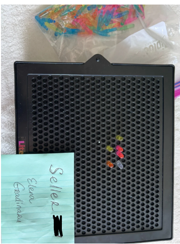 Seller #7 Lit up Peg board