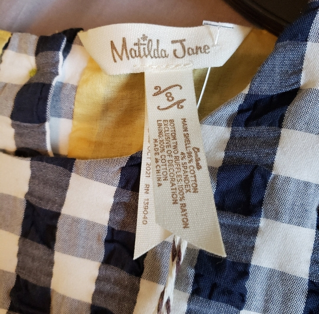 #167 NWT Matilda Jane Size 8 Gingham & Giggles Dress