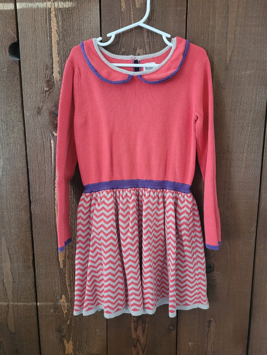 #109 Mini Boden Chevron Knit Dress Girls Size 6-7Y