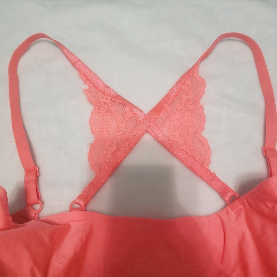 #167 Victoria's Secret 34DD Peach Demi-Buste Bra