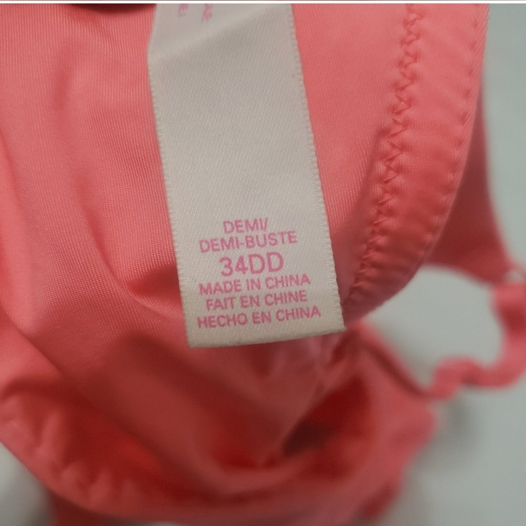 #167 Victoria's Secret 34DD Peach Demi-Buste Bra