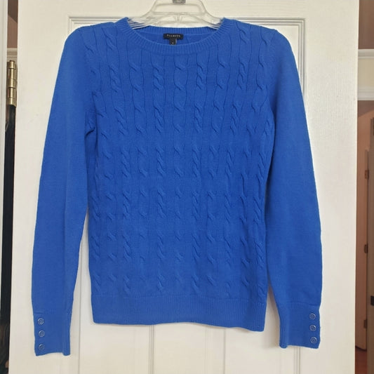 #167 Talbots Crewneck  Small Cable Knit Wool Blend Sweater
