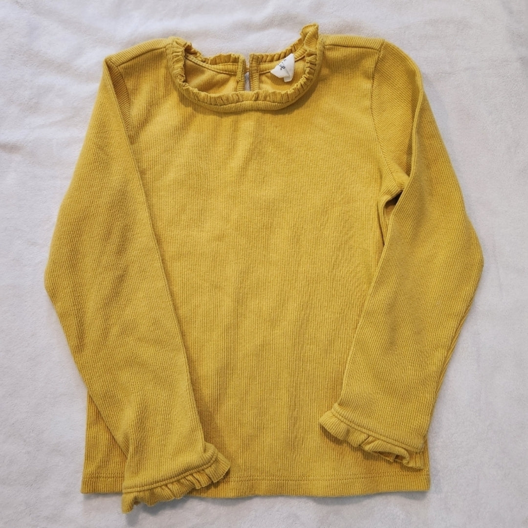 #167 Baby Gap 5T Ruffle Collared Long Sleeve Top