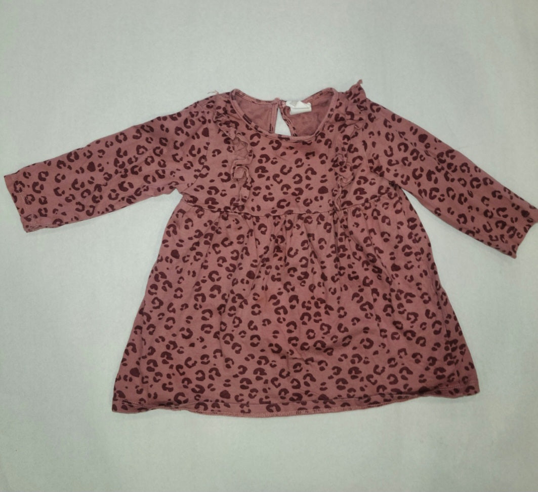 Seller #4 - H&M 6-9 month girls pink leopard print dress