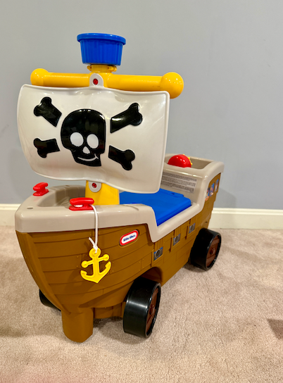 Seller #165 Little Tikes Play 'n Scoot Pirate Ship, Foot-to-Floor Push Ride-On