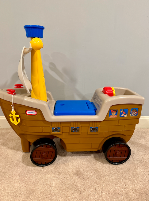 Seller #165 Little Tikes Play 'n Scoot Pirate Ship, Foot-to-Floor Push Ride-On