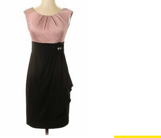 Seller #62 Women's Suzi Chin for Maggy Boutique Pink Cocktail Dress sz 10 EUC