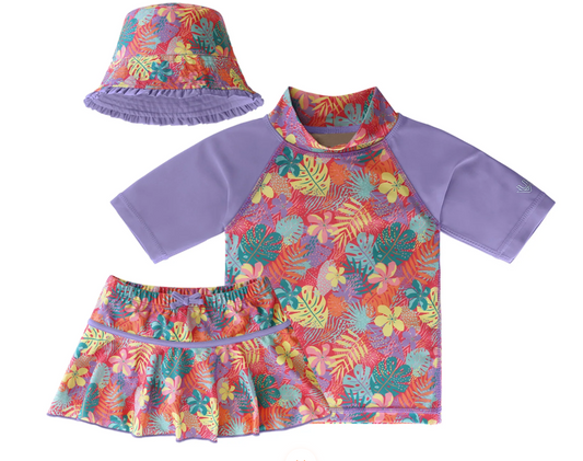 Seller #111, Sun-Protective 3-piece Swimwear Set, UV Skinz Brand, Girls, Size 4T, New in Package