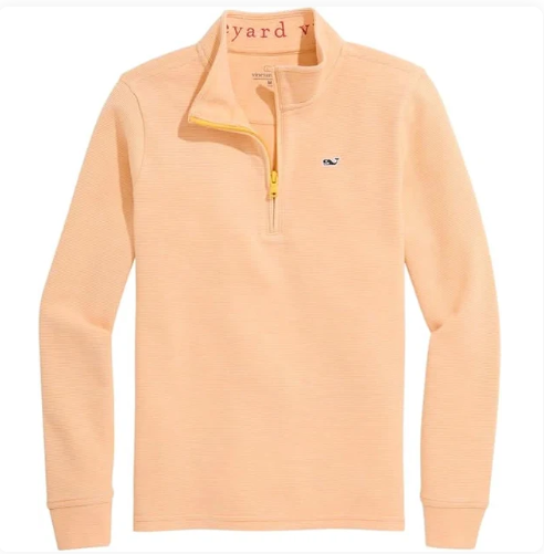 #89 Boys 5 Vineyard Vines | Saltwater Quarter-zip pullover - honey NWOT
