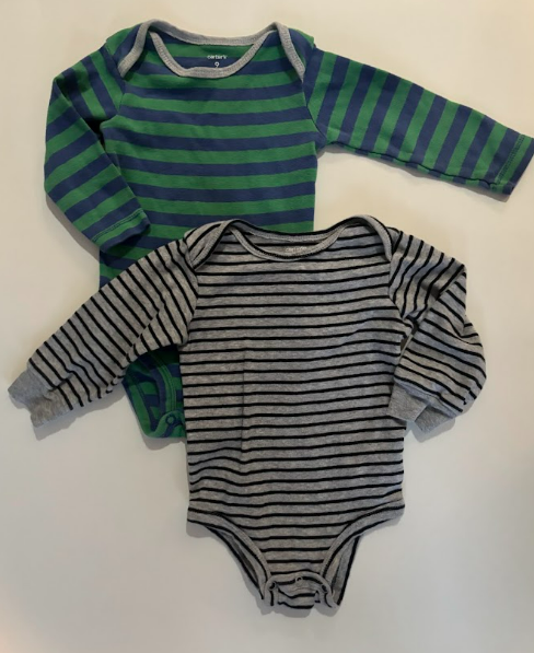 Seller #50 Carter's Striped Onesie Bundle, 6-9 Months GUC