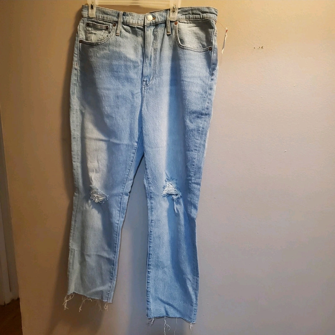 #66 Madewell womens high rise slim boyjean size 32