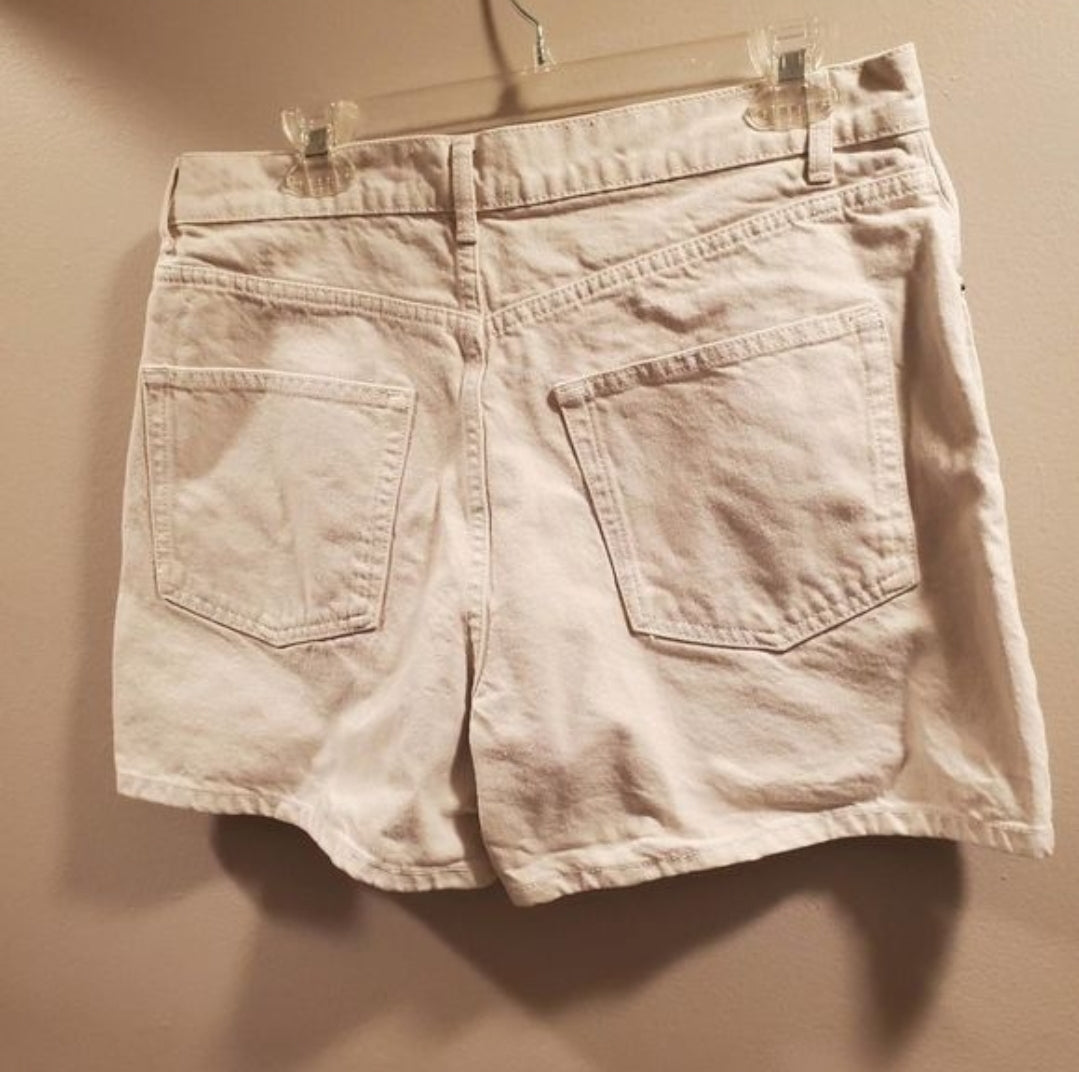 #66 Reformation womens button fly high rise jean  shorts size 31