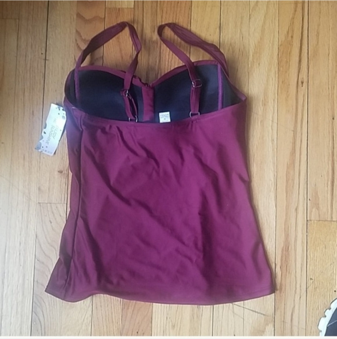 #66 Womens 2 piece tankini swimsuit size M