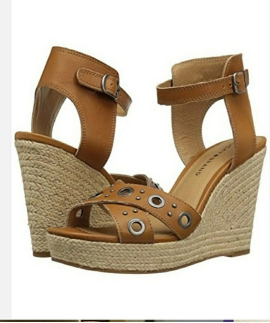 #66 Lucky Brand womens wedge sandals size 8.5