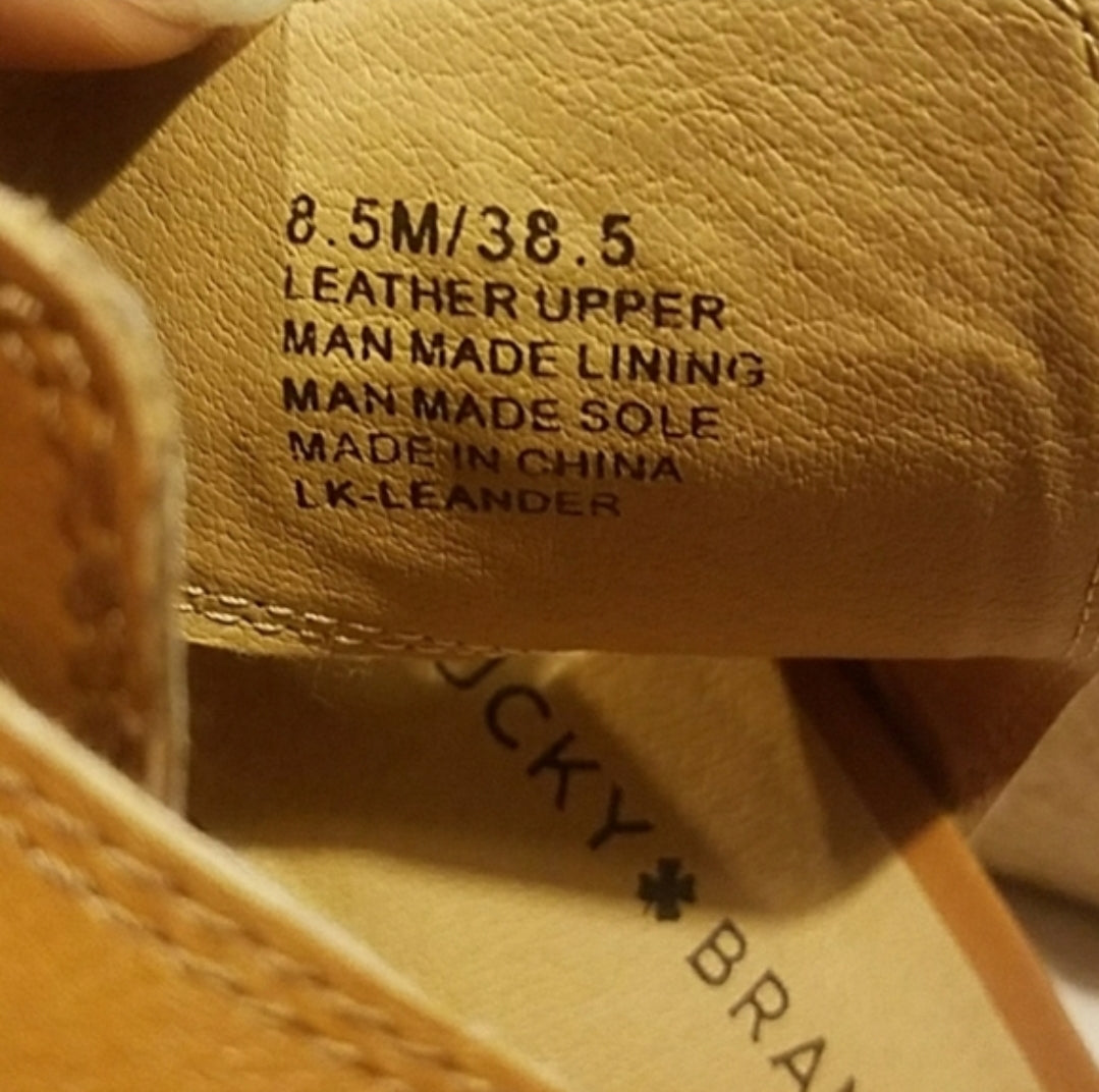 #66 Lucky Brand womens wedge sandals size 8.5