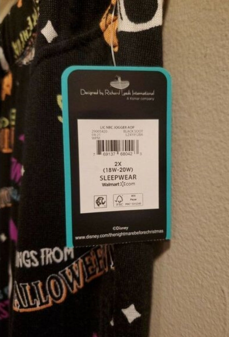 #66 Womens Nightmare Before Christmas Sleep pants size 2x