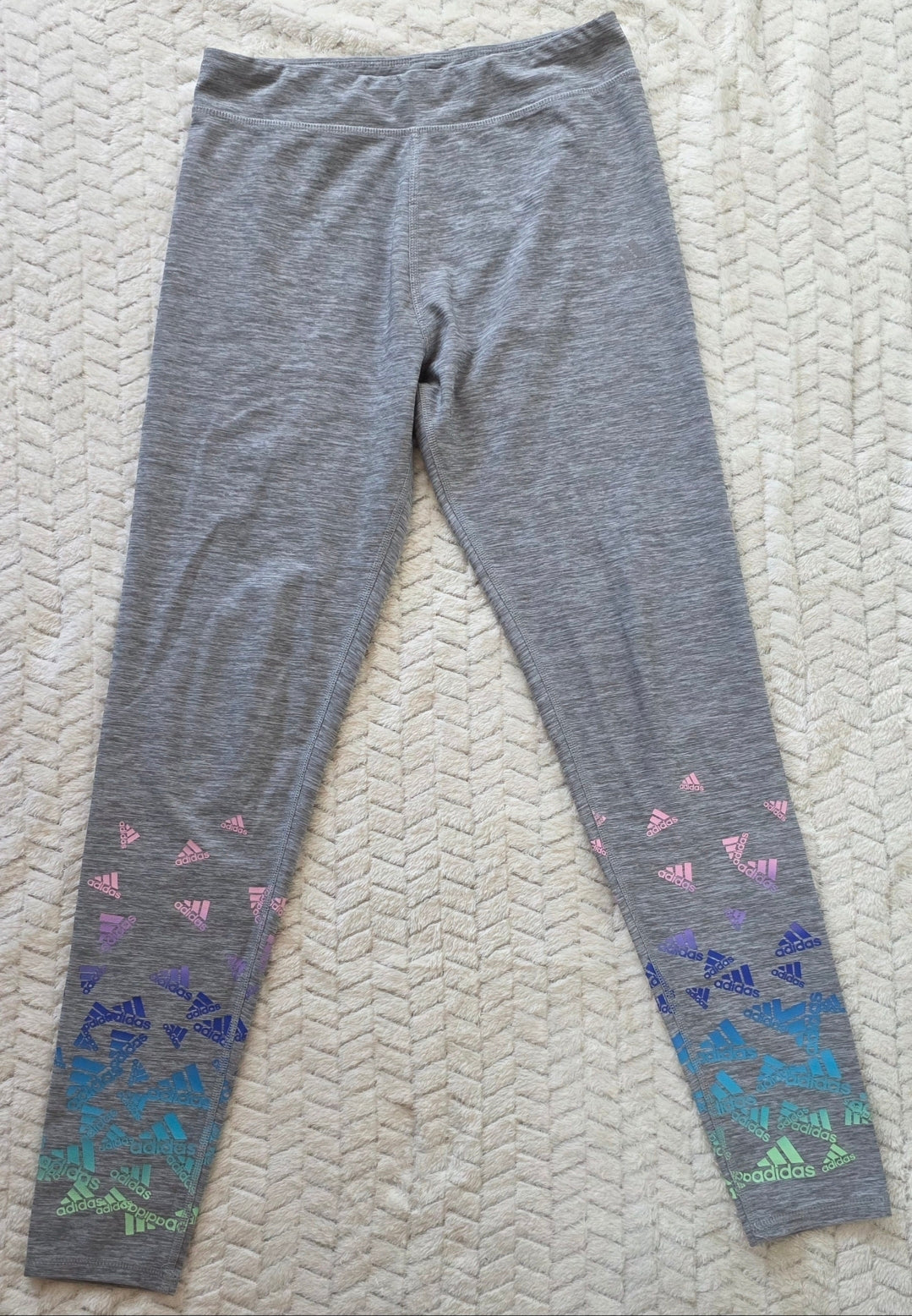 #190 Girls XL (16) Adidas Gray Athletic Pants