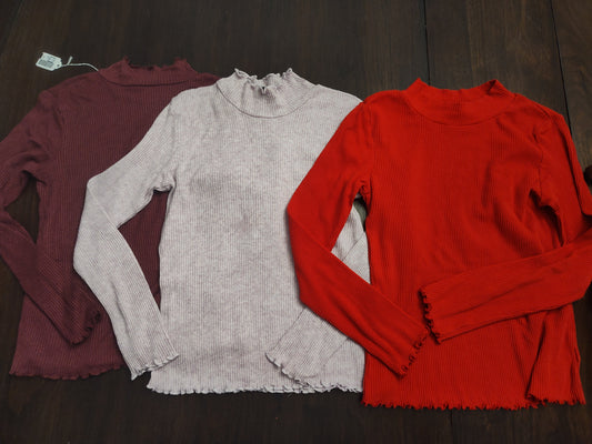 Seller 185:  Girl's long sleeve high necks x 3 size 10/12 Target Art Class