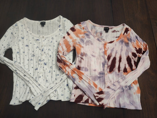 Seller 185:  Girls long sleeve tops Size 10/12 Art Class