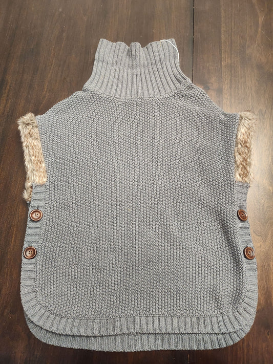 Seller 185:  Girls 10/12 Aspen Kids layering sweater with faux fur trim