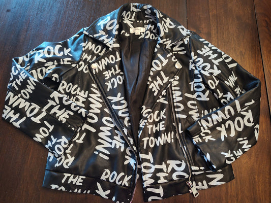 Seller 185:  D-Signed (Disney) Rock the Town Jacket Girls Size S (Fits like a 10)
