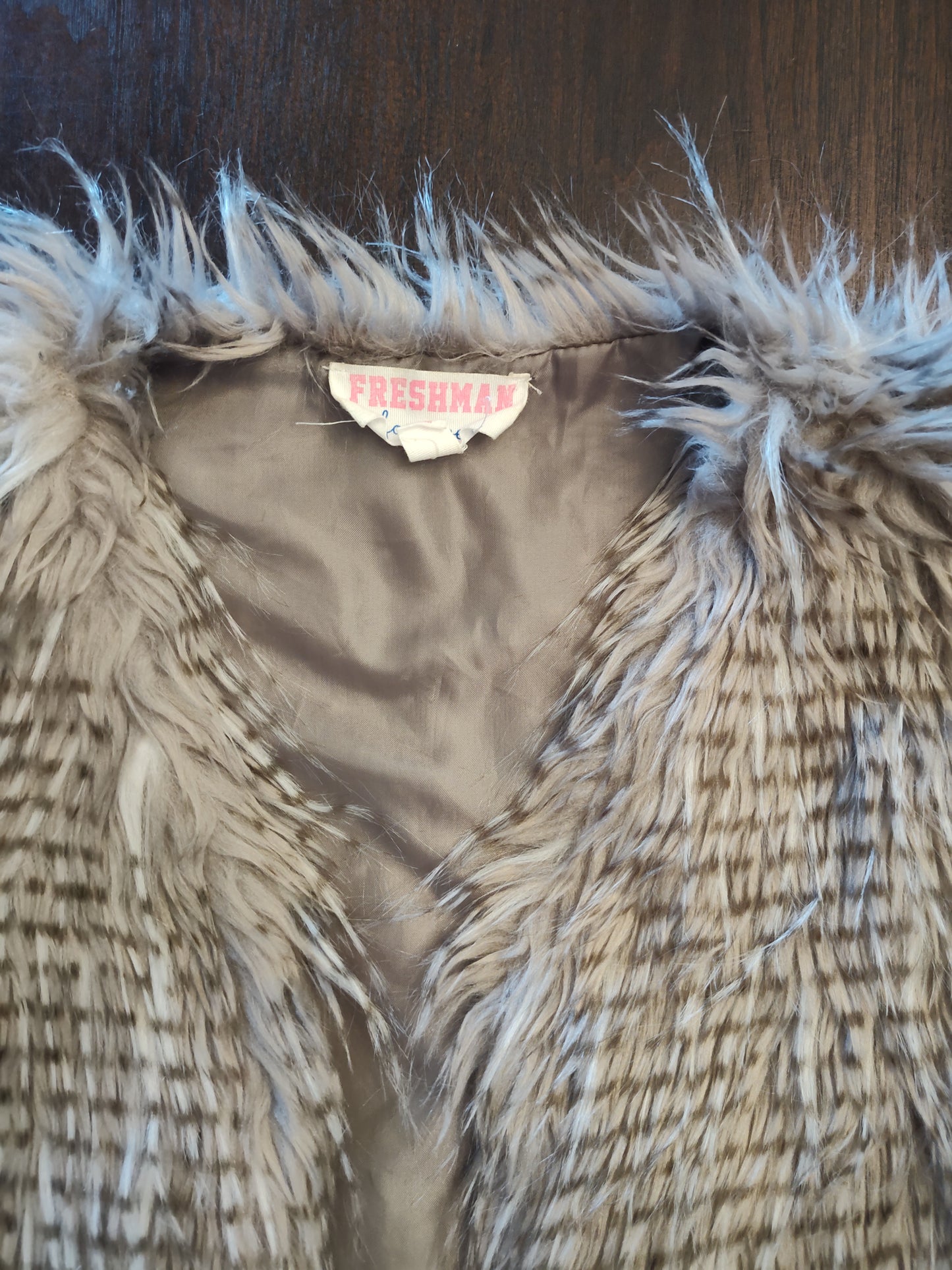 Seller 185:  Freshman Brand Girls Faux Fur Vest Size 10/12