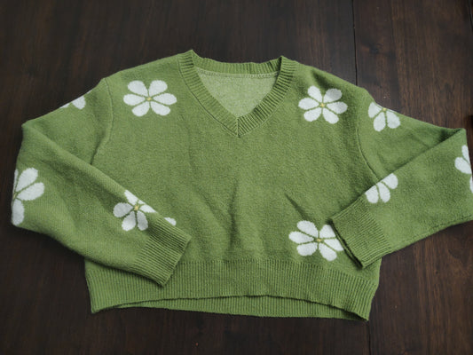Seller 185:  Girls Shein Daisy Sweater size 10/12