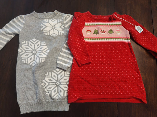 Seller 185 Girl's Gymboree Winter Dresses x 2 Owl & Snowflake Size 3