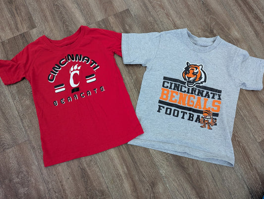 #144 - Boys shirts Size 3T - Bearcats and Bengals