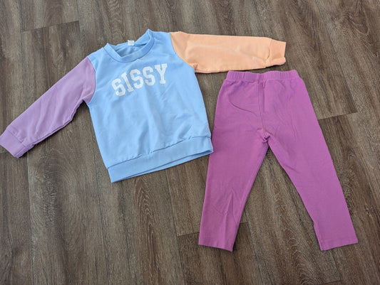 #144 - Girls Outfit Size 18M (sweatshirt Size 90)